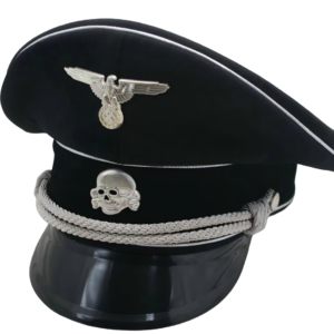 WW2 German SS Black Visor Cap