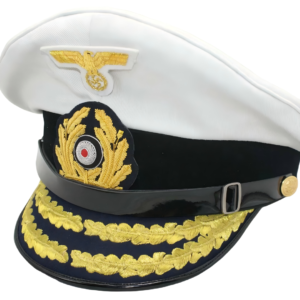 WW2 German Kriegsmarine Admiral White Visor Cap REPRODUCTION