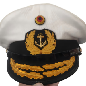 West German Admiral White Visor Cap REPRODUCTION